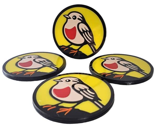 Robin British Garden Birds Drink Coasters.