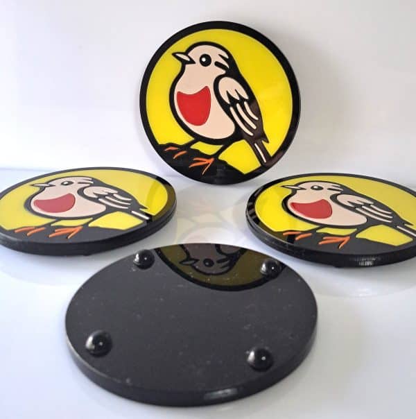 Robin British Garden Birds Drink Coasters. - Image 2