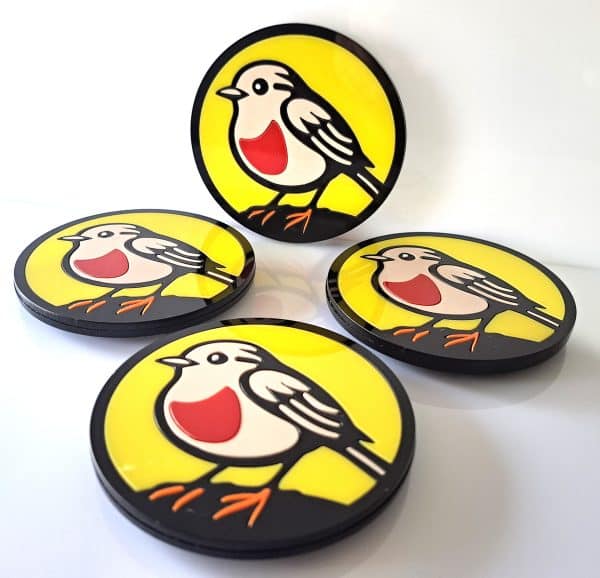 Robin British Garden Birds Drink Coasters. - Image 3