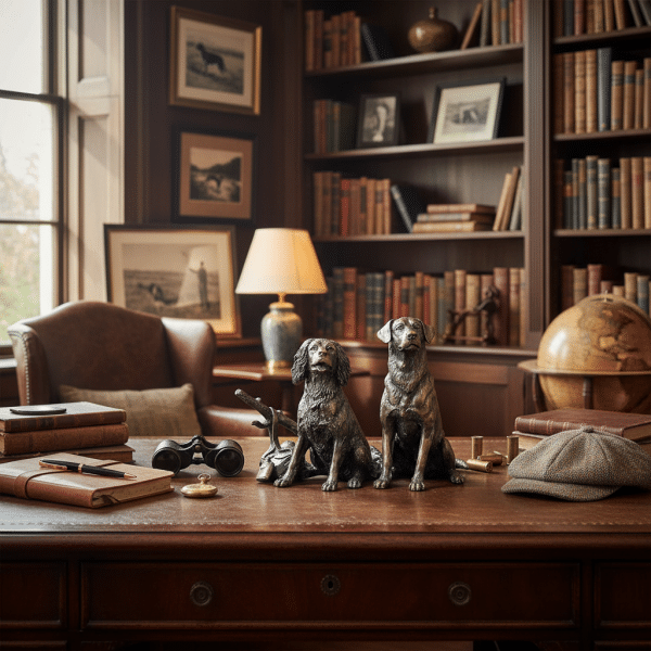 Bronze Dogs Waiting For The Guns. Limited Edition 150. - Image 2