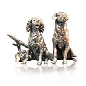 Bronze Dogs Waiting For The Guns. Limited Edition 150.