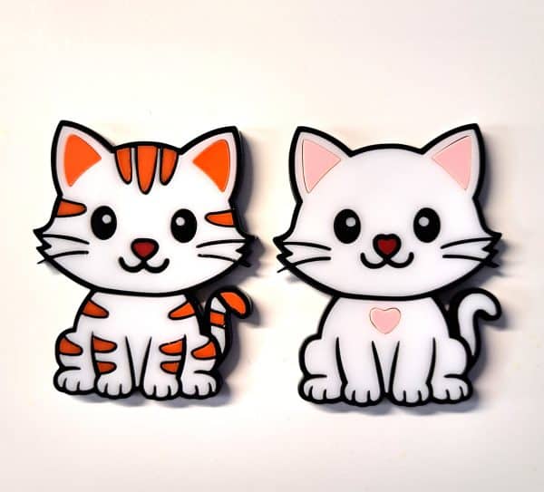 Cute Kitten Cat Fridge Magnet.