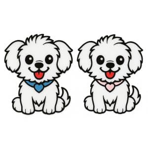 Cavachon Puppy Dog Fridge Magnet.