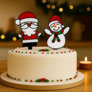 Father Christmas Snowman Cake Toppers Christmas Cake Decorations.