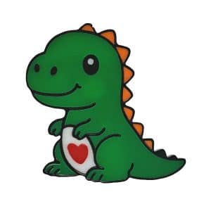 Cute Dinosaur Fridge Magnet with Heart.