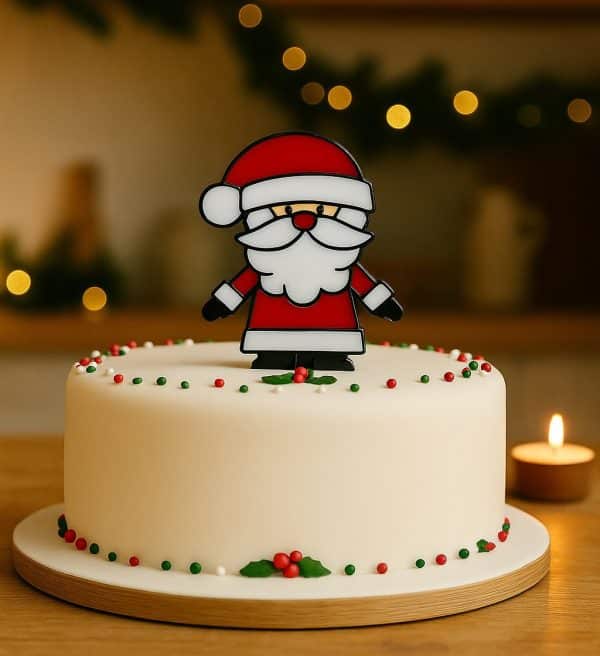 Father Christmas Snowman Cake Toppers Christmas Cake Decorations. - Image 3