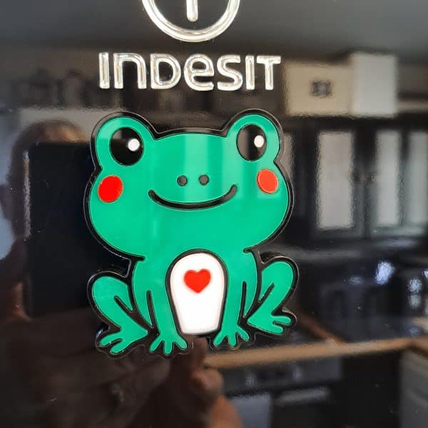 Cute Frog Fridge Magnet with Heart. - Image 3