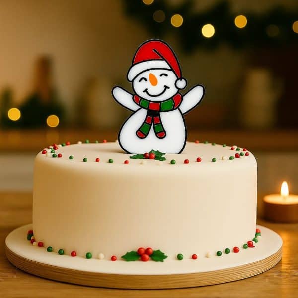 Father Christmas Snowman Cake Toppers Christmas Cake Decorations. - Image 4