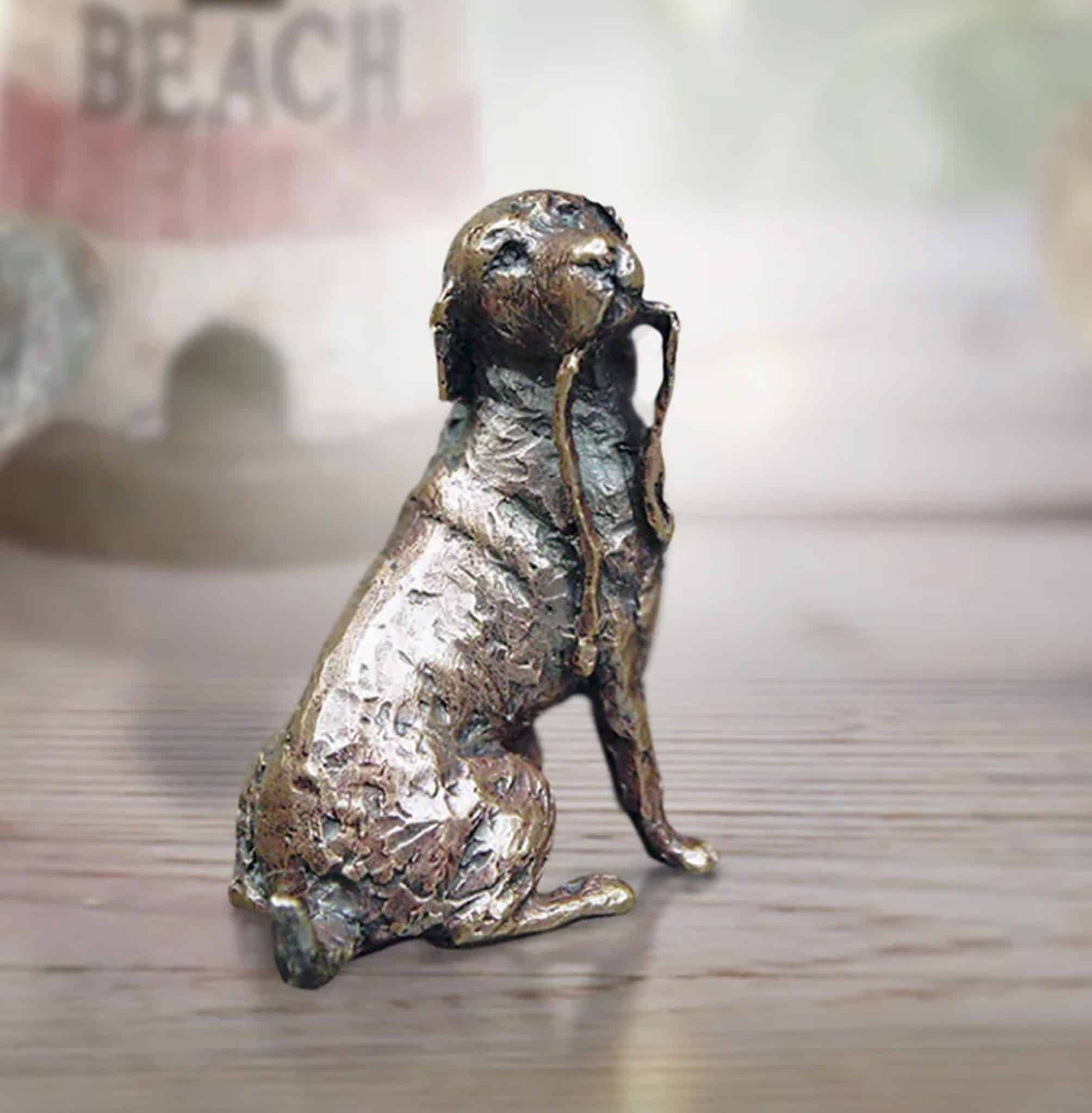 Bronze Labrador Dog With Lead - Butler & Peach Miniatures. - Image 2