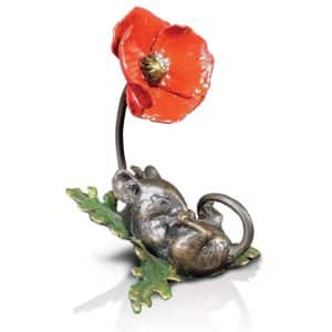 Bronze Mouse Sleeping with Poppy