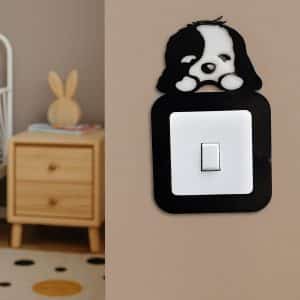 Puppy Dog Light Switch Surround - Kids Bedroom - Nursery Decor.