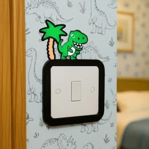 Dinosaur Light Switch Cover Surround - Nursery Children's Room Dinosaur Wall Decoration.