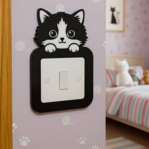 Kitten Cat Light Switch Surround - Kids Bedroom - Nursery Decor.