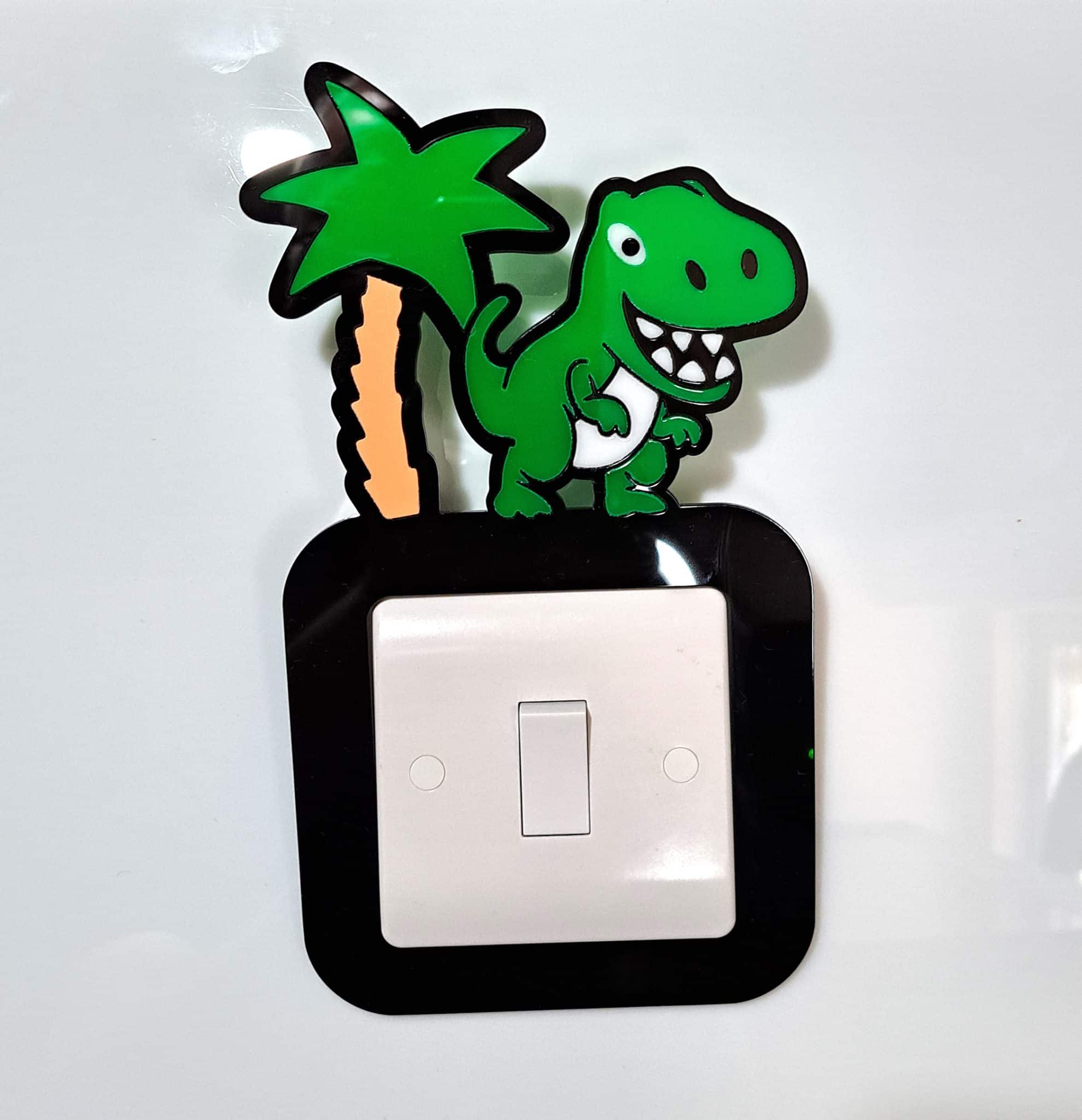 Dinosaur Light Switch Cover Surround - Nursery Children's Room Dinosaur Wall Decoration. - Image 4