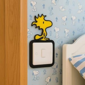 Peanuts Light Switch Cover Surround - Snoopy Lover Wall Decoration.