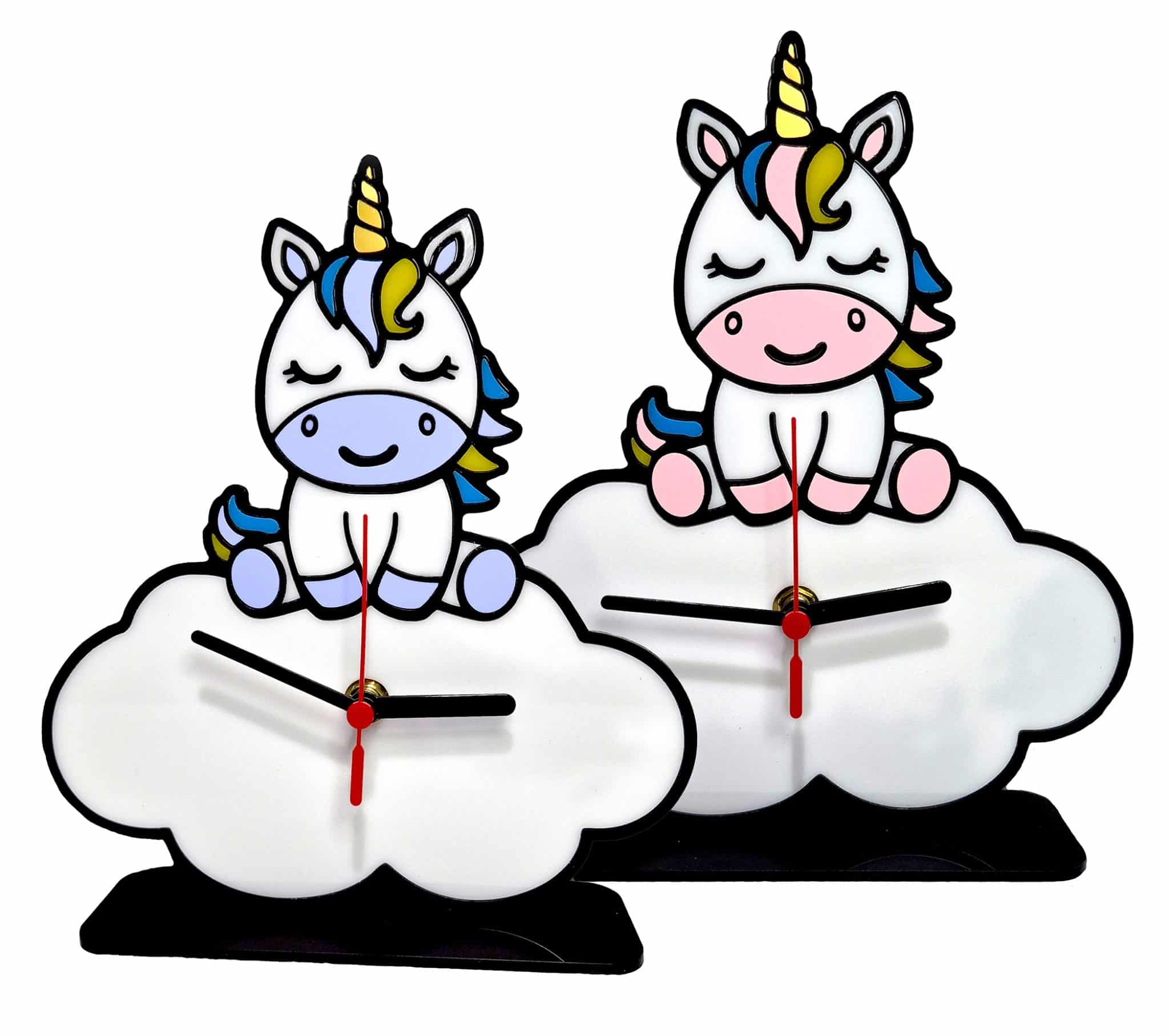 Unicorn on Cloud Children's Bedroom Desk Clock.