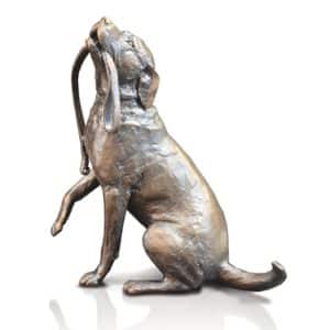 Richard Cooper Bronze Medium Labrador with Lead Sculpture by Michael Simpson - Limited Edition 250