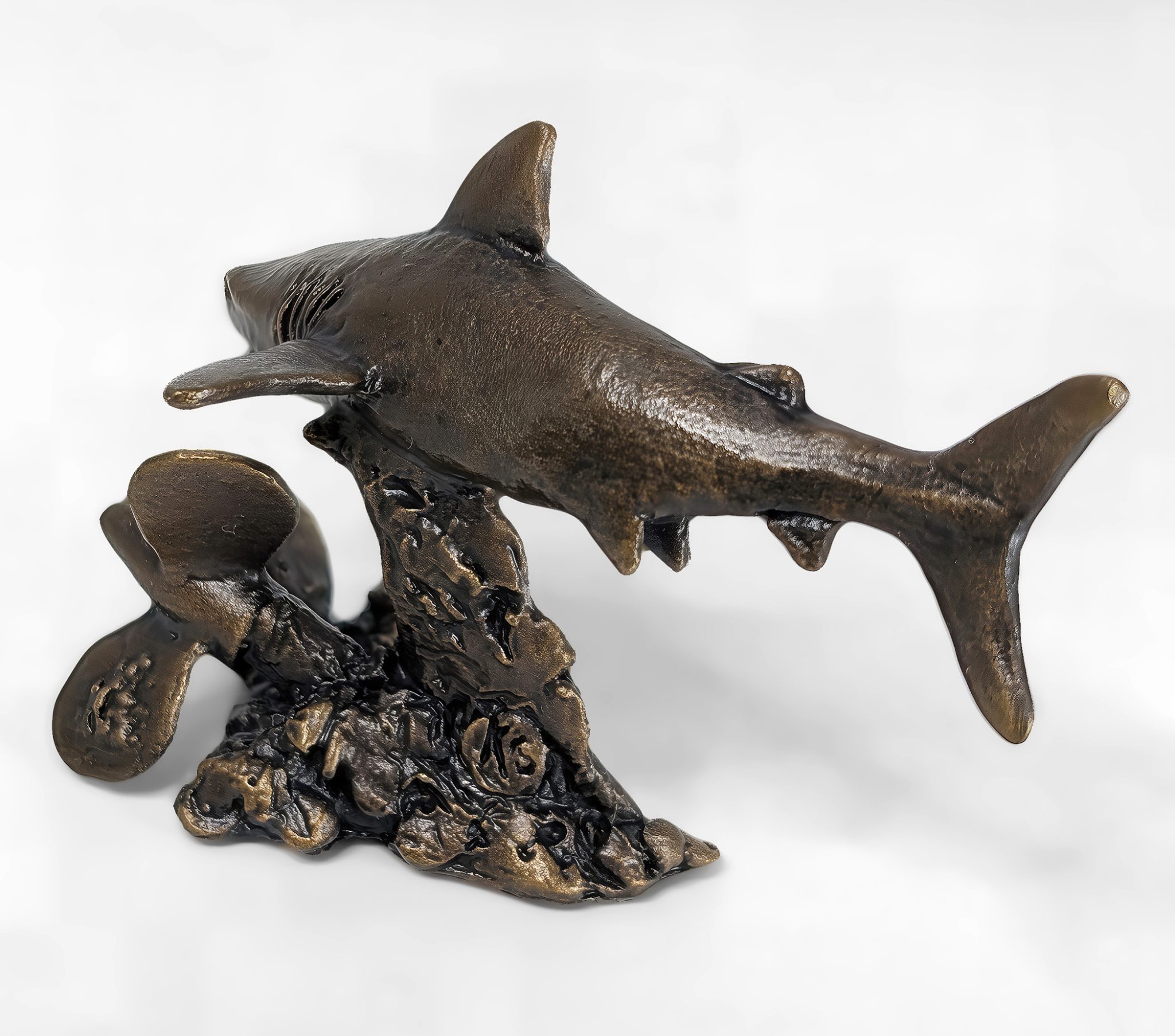Great White Shark Solid Bronze Sculpture - Image 3
