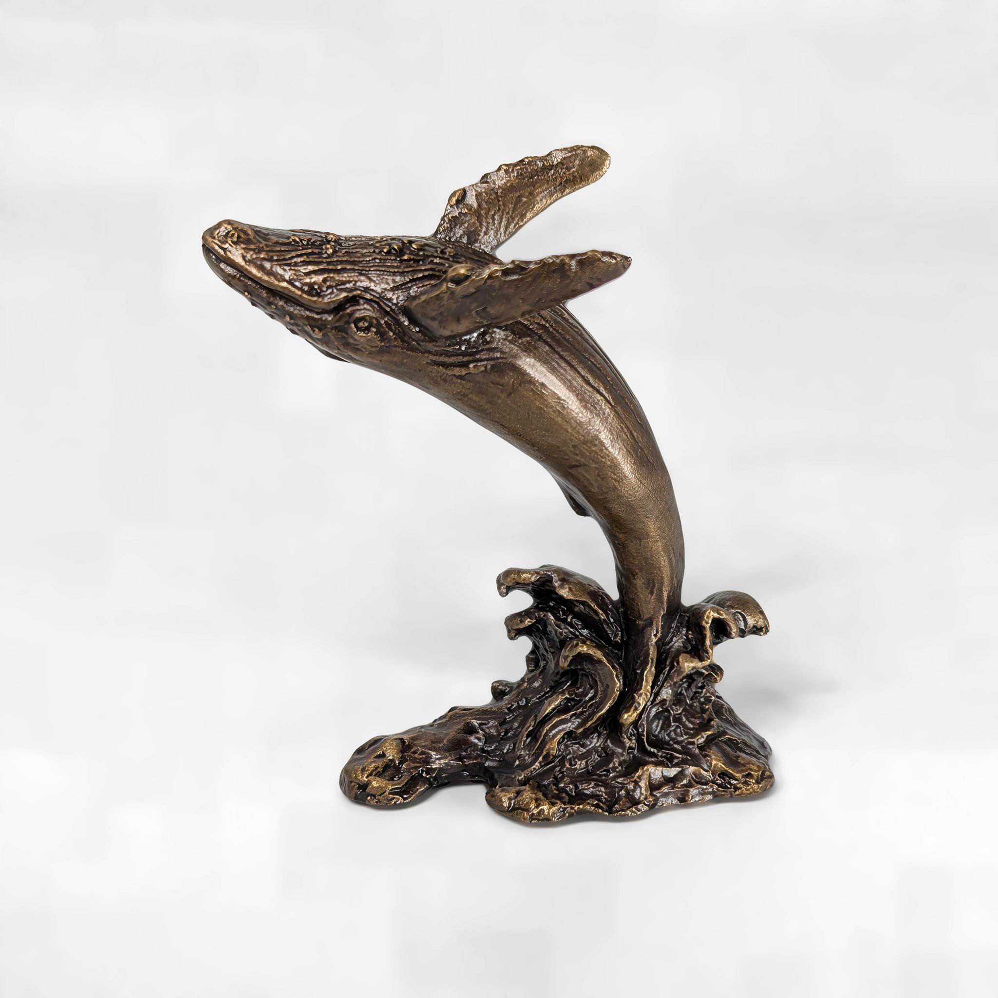 Humpback Whale Solid Bronze Sculpture - Image 5