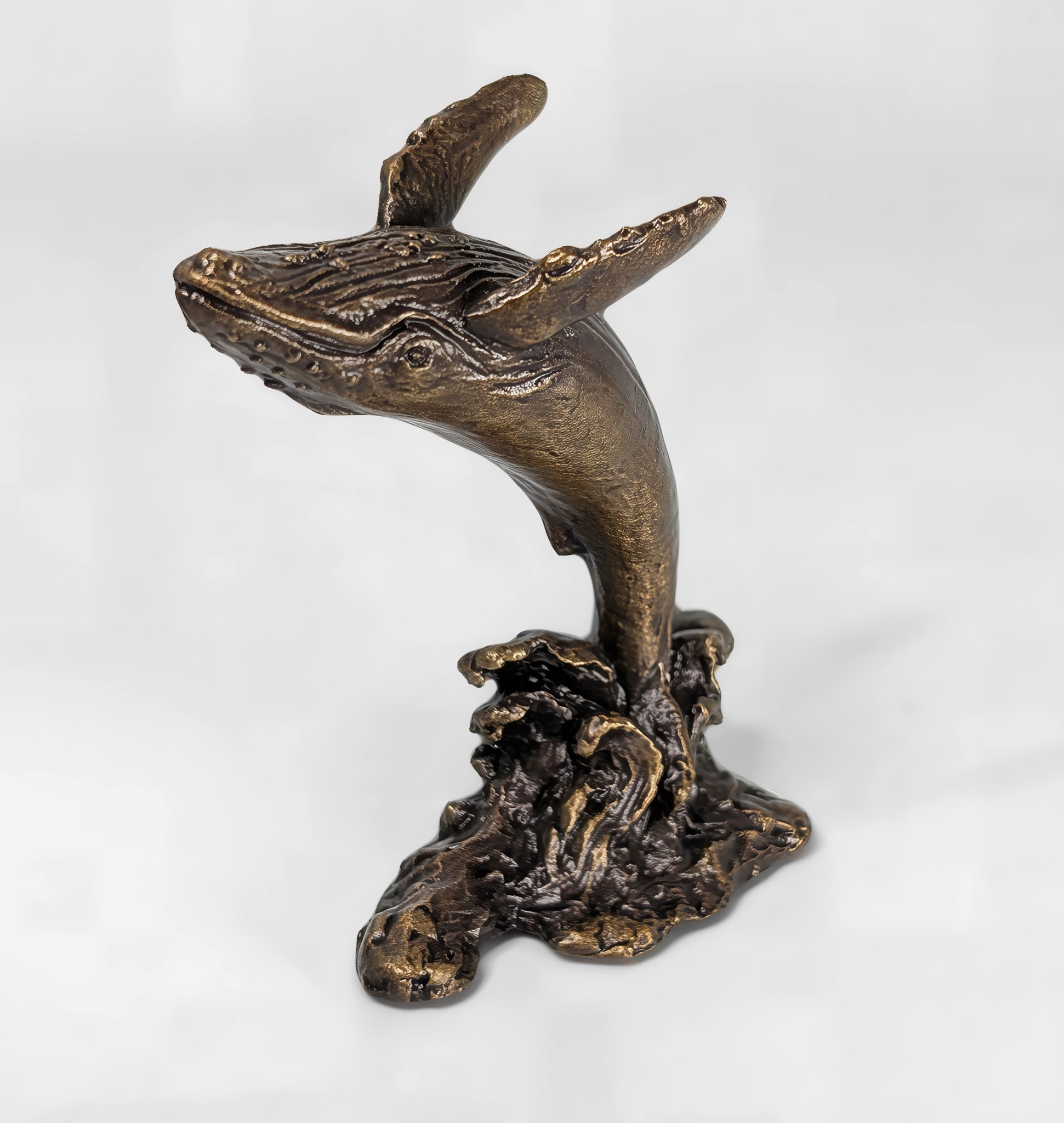 Humpback Whale Solid Bronze Sculpture - Image 4